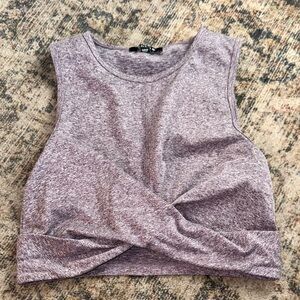 Zobha Lavender Heather Crop Top